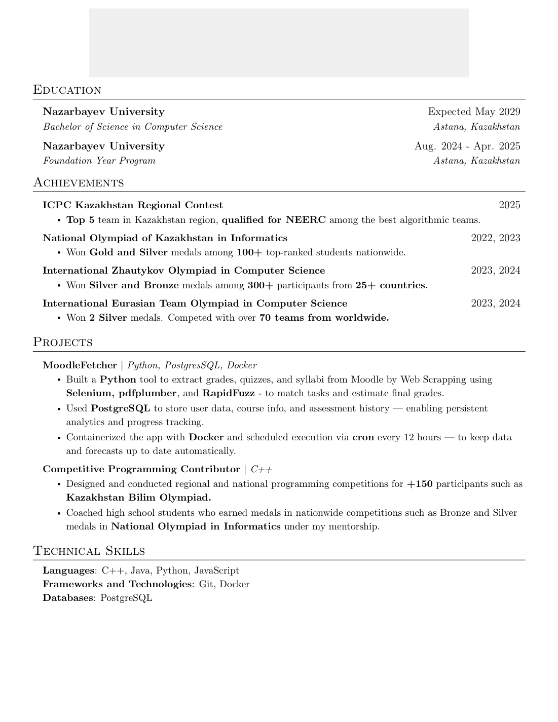 Software Engineer resume that passed Google resume screen